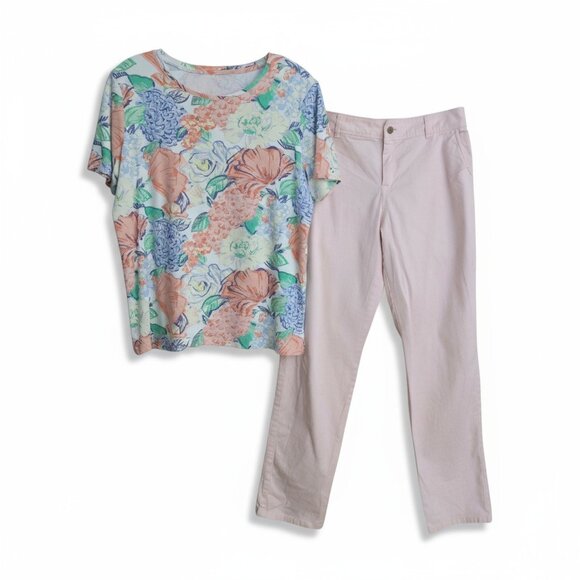 Elegant Blush Pendleton Women's Straight Leg Pants & Top - Picture 8 of 15